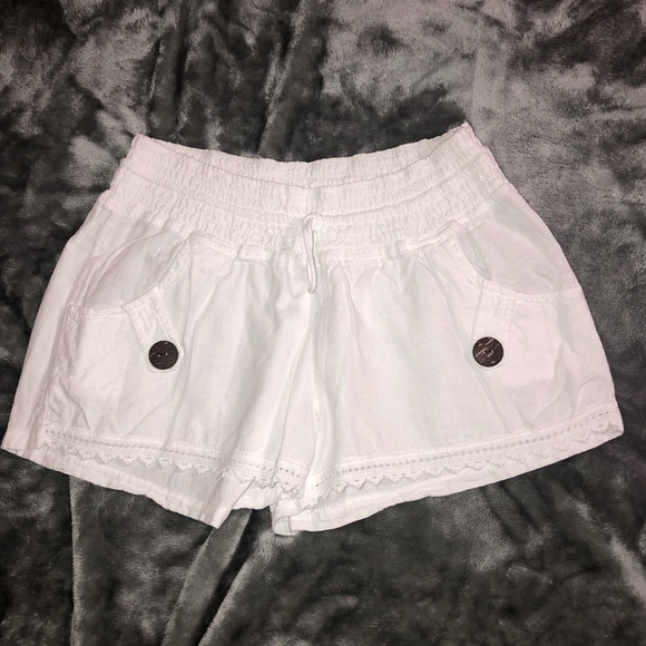 COPY - White Cotton Shorts - Picture 1 of 4